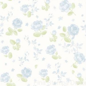 Papel de Parede Floral Azul