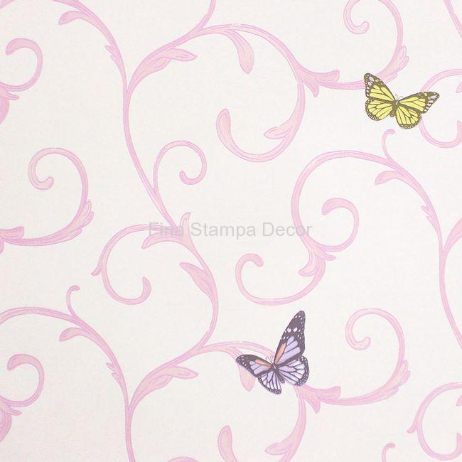 papel de parede estampa borboletas