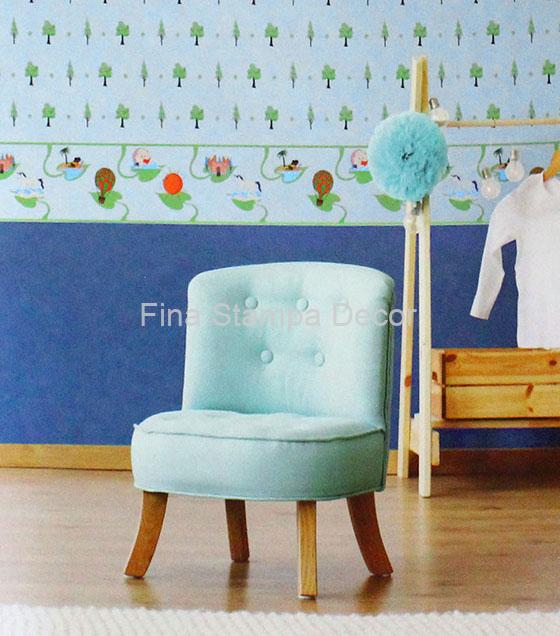 Papel de Parede Manchado Azul - Imagem 2