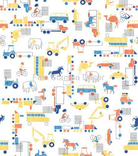 papel de parede infantil transportes