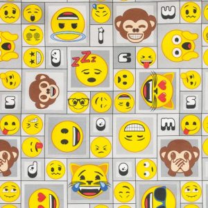 Tecido Infantil Estampa Emoji