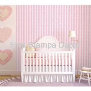 Tecido Infantil Listrado Rosa