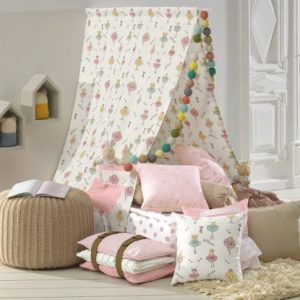 Tecido Infantil Branco Bailarinas