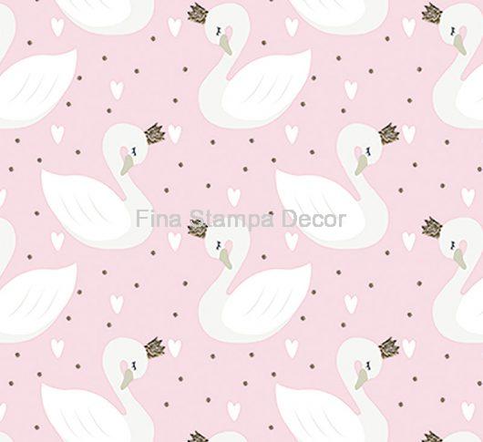 tecido infantil estampa cisnes