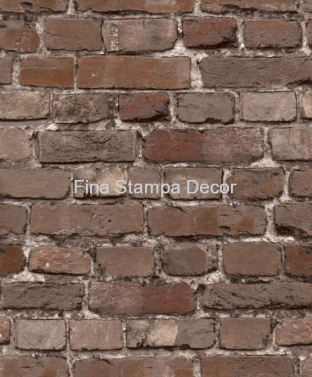 papel de parede estampa tijolos