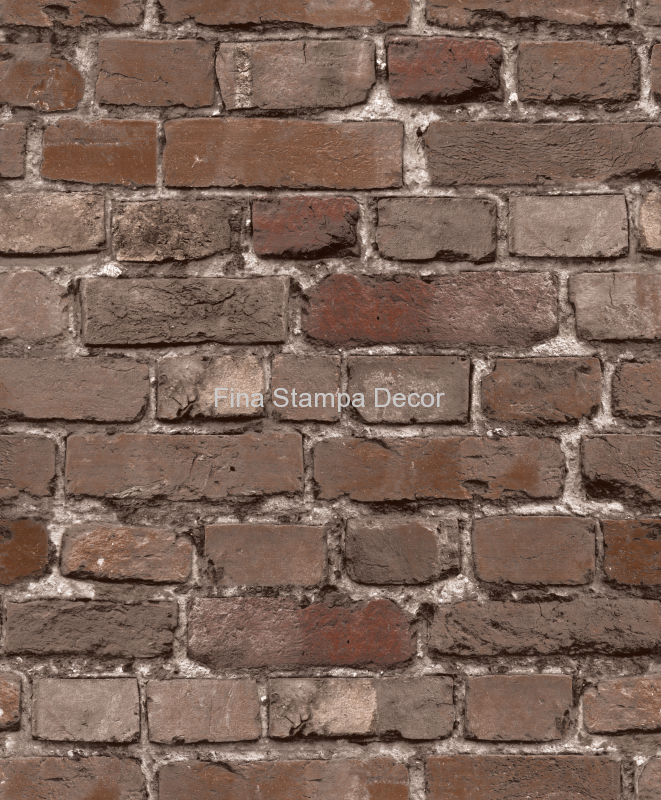 papel de parede estampa tijolos