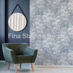 Papel de Parede Floral Azulado