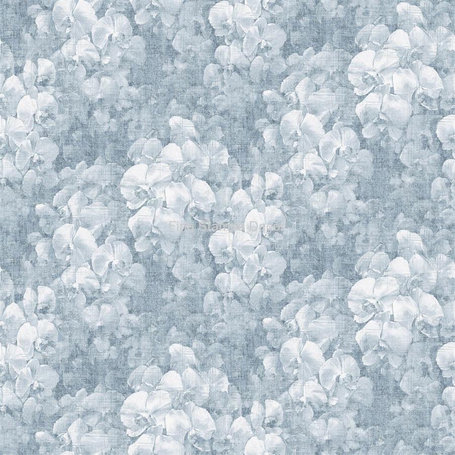 papel de parede floral azulado