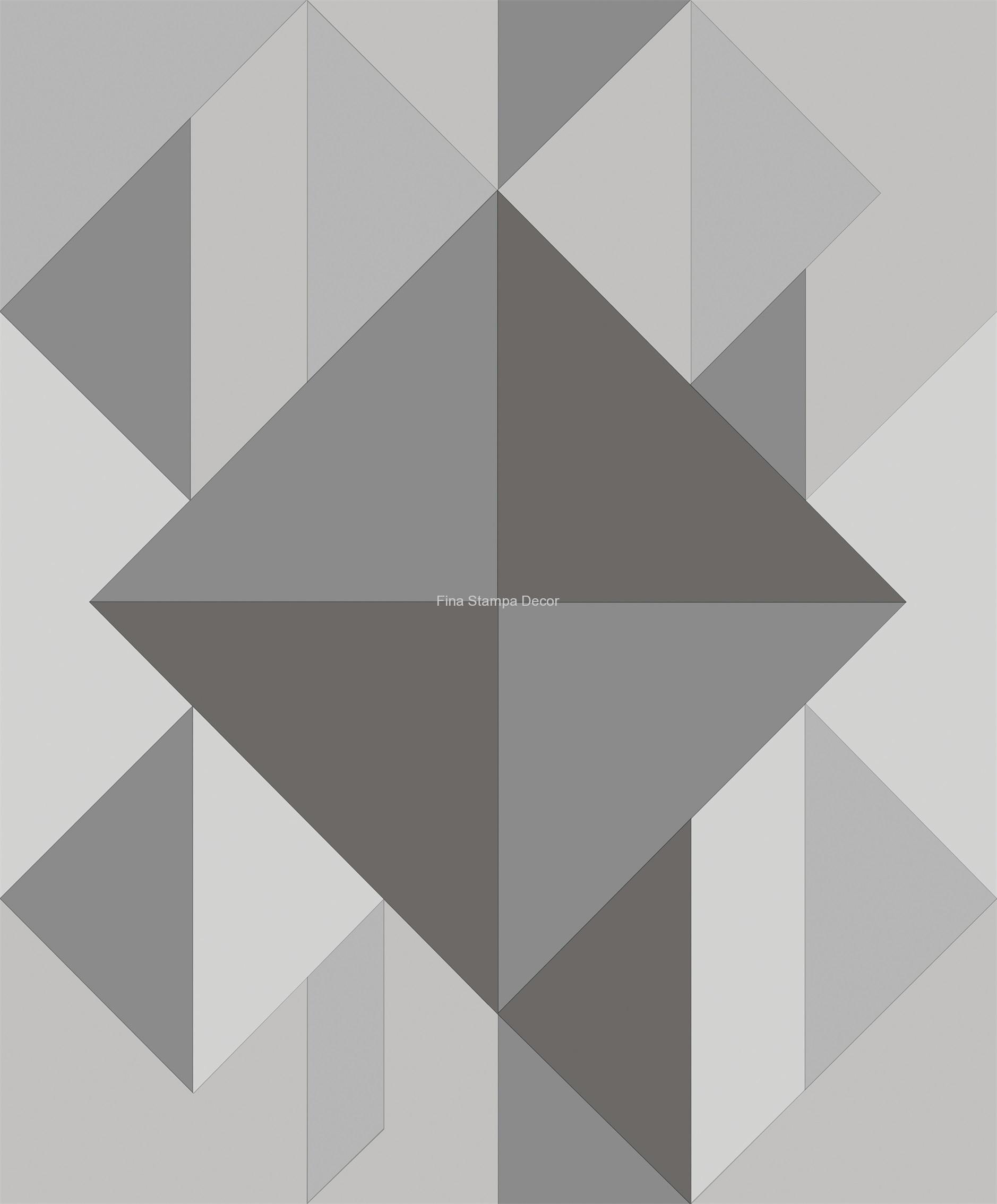 PAPEL DE PAREDE GEOMÉTRICO CINZA