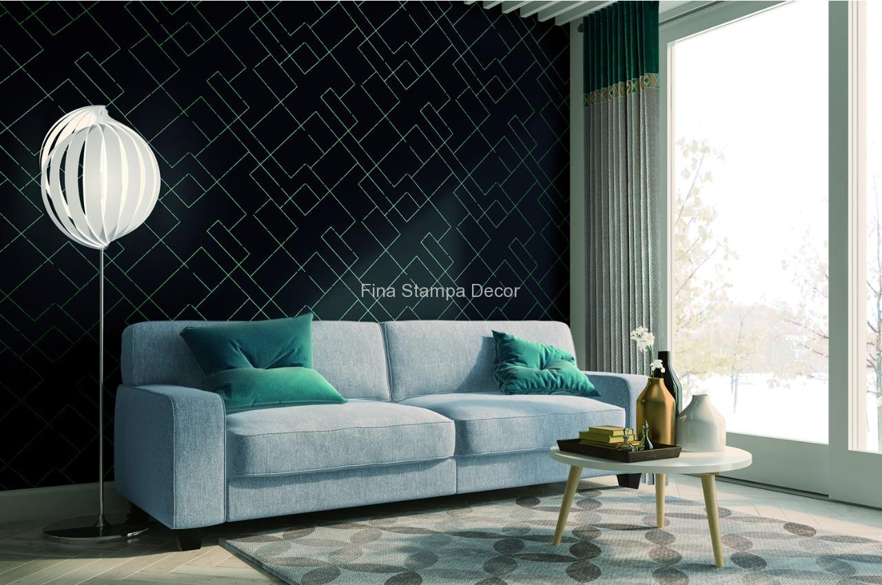 Papel de Parede Geométrico Verde - Imagem 2