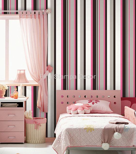 Papel de Parede Listrado Pink - Imagem 2