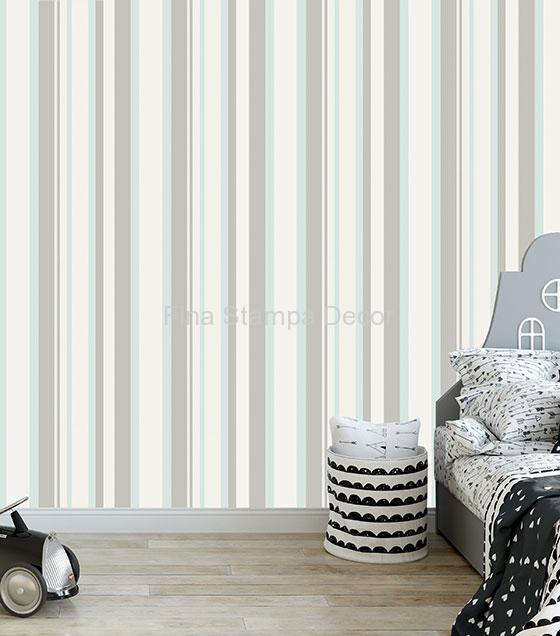 Papel de Parede Listrado Cinza - Imagem 2