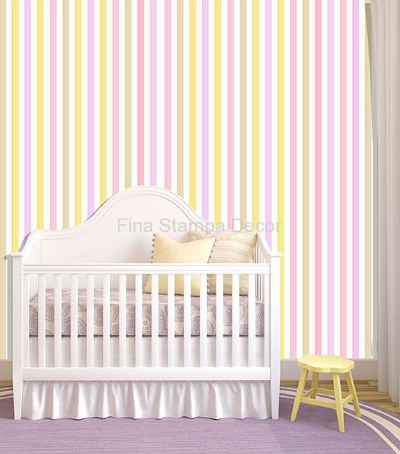 Papel de Parede Listrado Colorido - Imagem 2