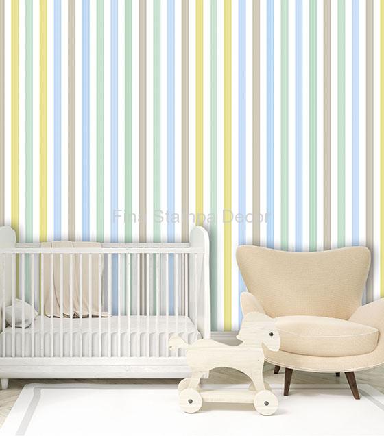 Papel de Parede Listrado Colorido - Imagem 2