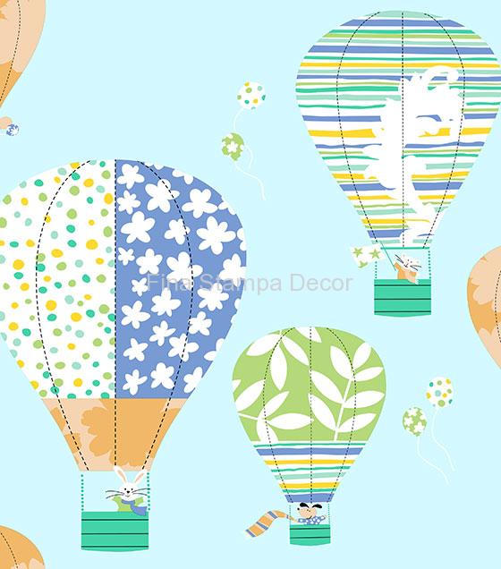 papel de parede infantil balões