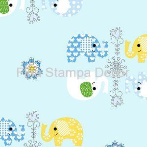 Papel de Parede Infantil Elefantes