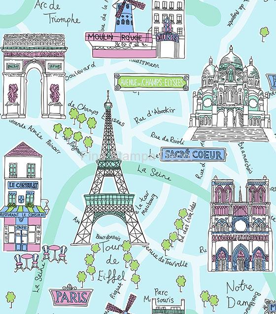 papel de parede infantil Paris