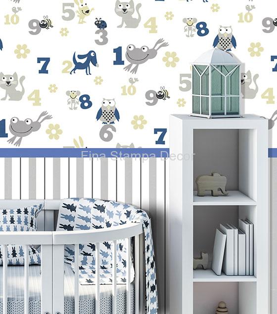 Papel de Parede Infantil Bichinhos - Imagem 2