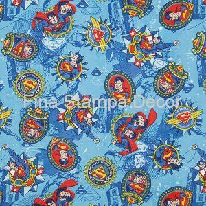 Tecido Infantil Azul Superman