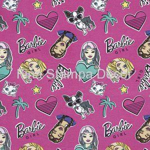 Tecido Infantil Pink Barbie