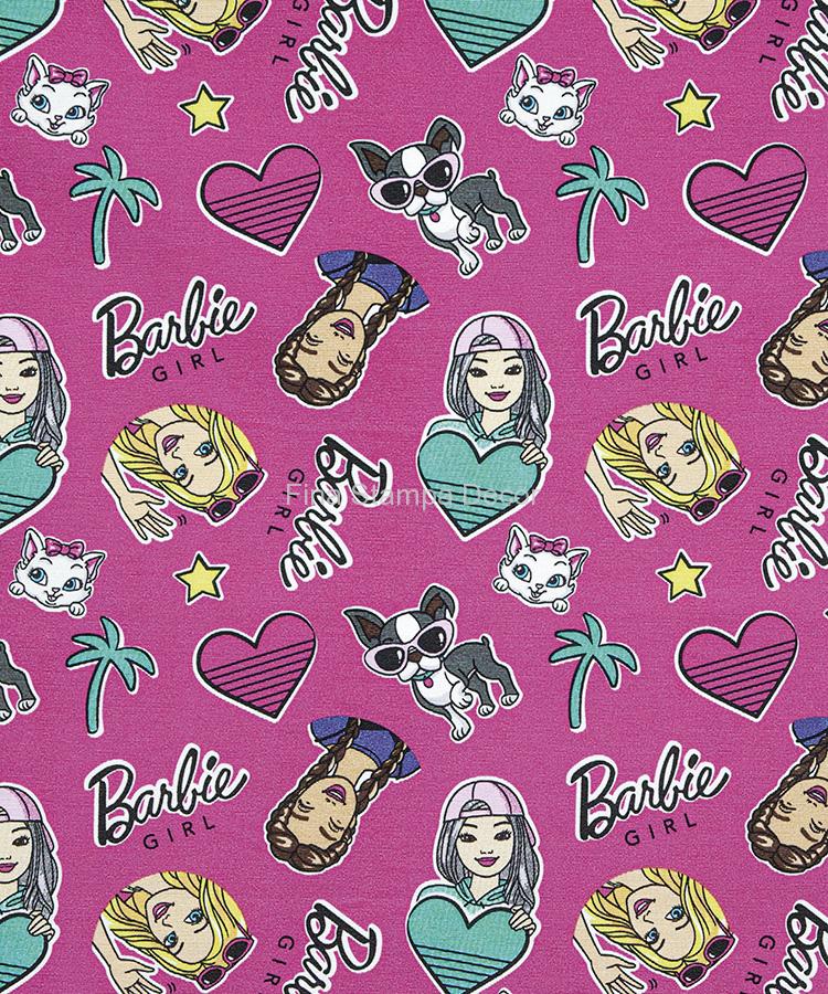 tecido infantil pink Barbie
