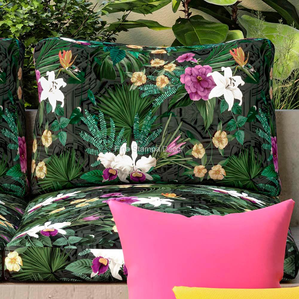 Tecido Impermeável Orquídeas Brancas - Imagem 2