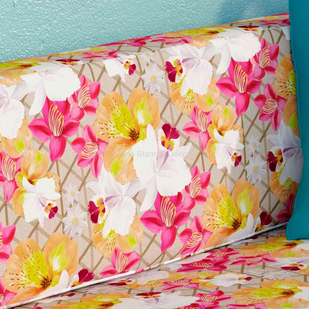 Tecido Impermeável Floral Amarelo - Imagem 2