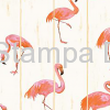 papel de parede estampa flamingos