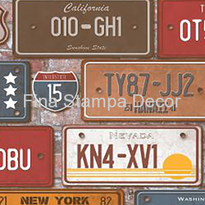 Papel de Parede Vintage Placas