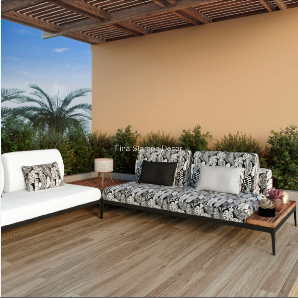 Tecido Impermeável Folhas Pretas - Imagem 2