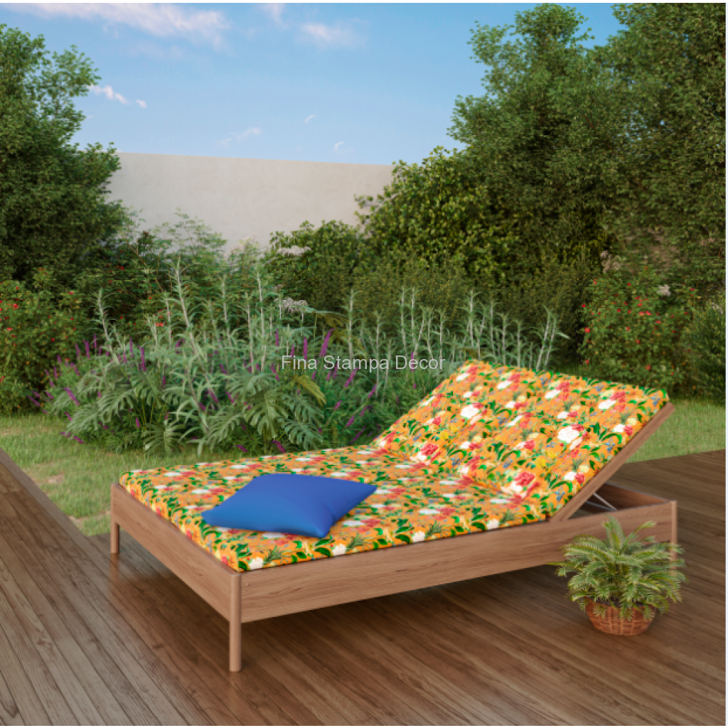 Tecido Impermeável Tropicália Laranja - Imagem 2