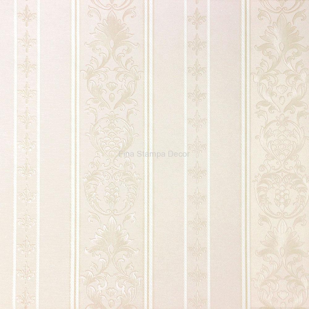 papel de parede adamascado creme