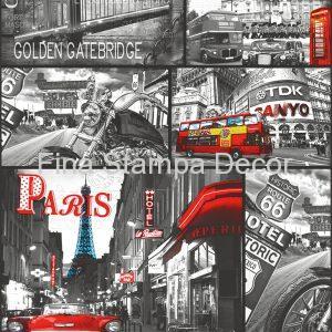 Papel de Parede Vintage Cidade