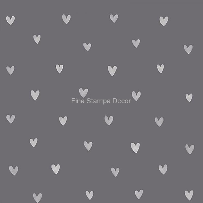 papel de parede cinza corações