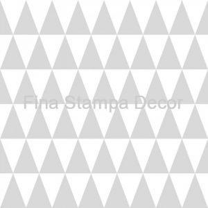 Papel de Parede Cinza Triângulos