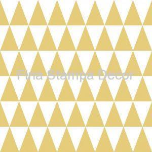 Papel de Parede Geométrico Amarelo