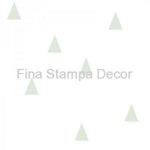 Papel de Parede Branco Triângulos