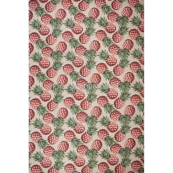 tecido estampado abacaxi laranja