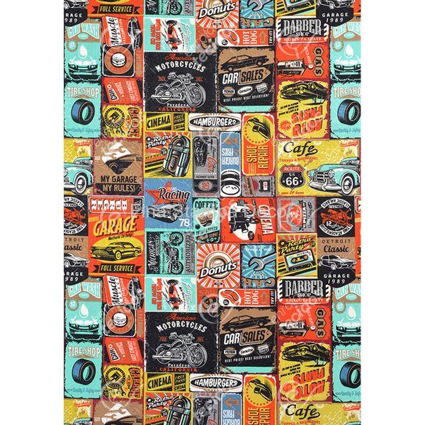 tecido estampa vintage carros