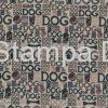 tecido estampado bege dog