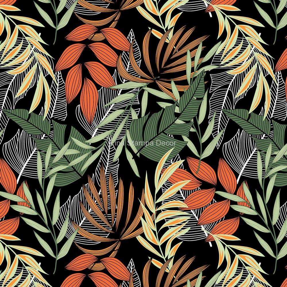 tecido impermeável folhas laranja