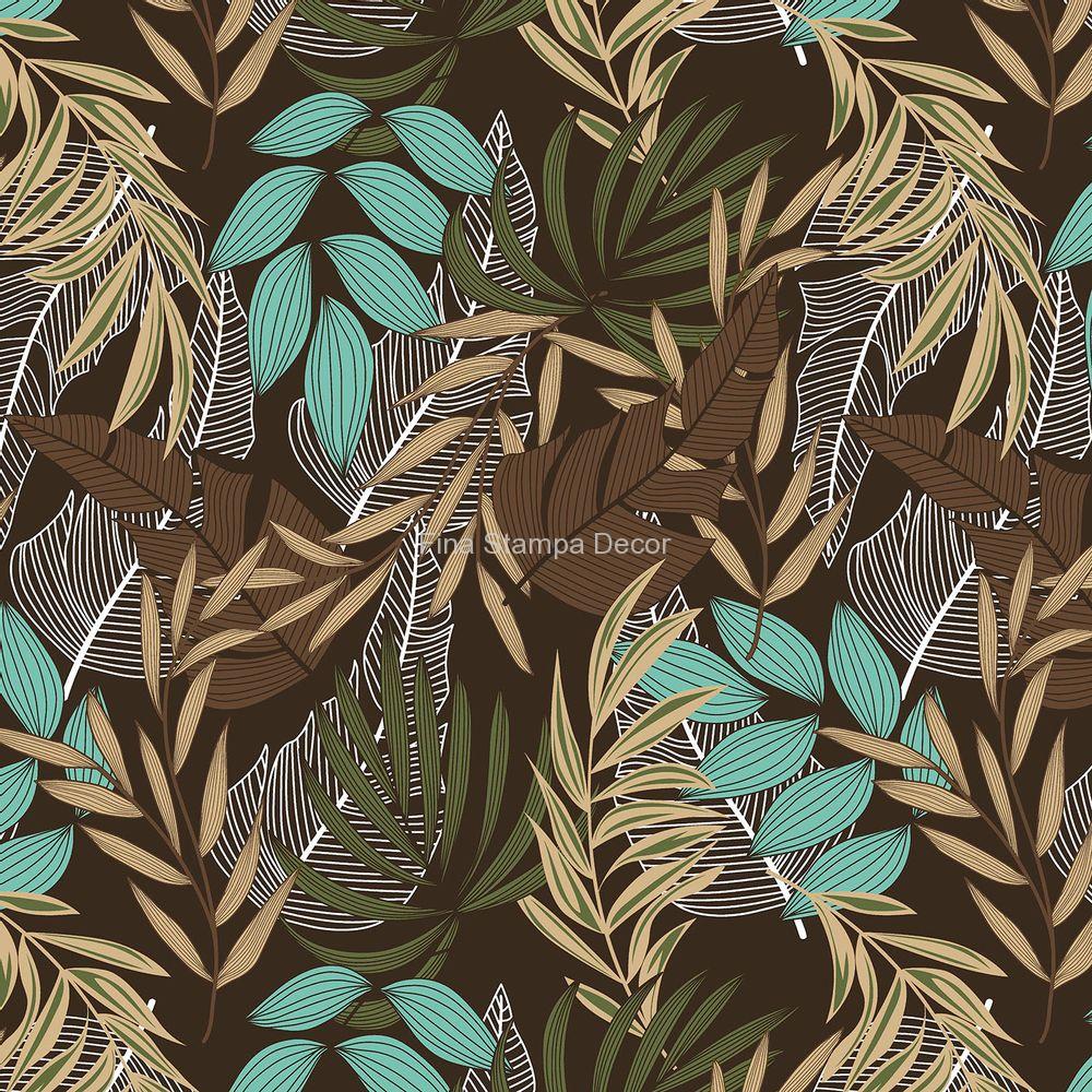 tecido impermeável marrom folhas