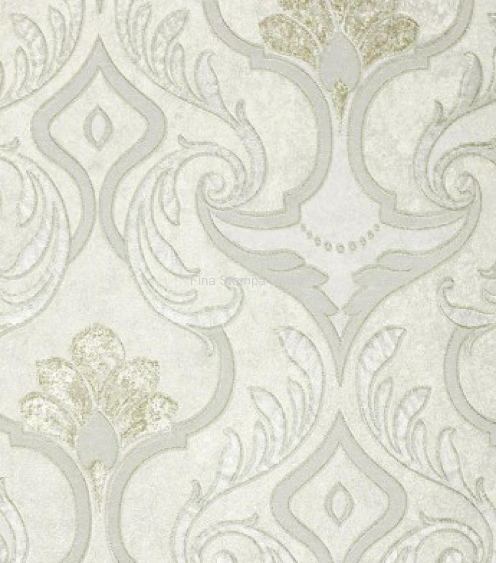 papel de parede adamascado beje