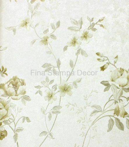 papel de parede floral marfim