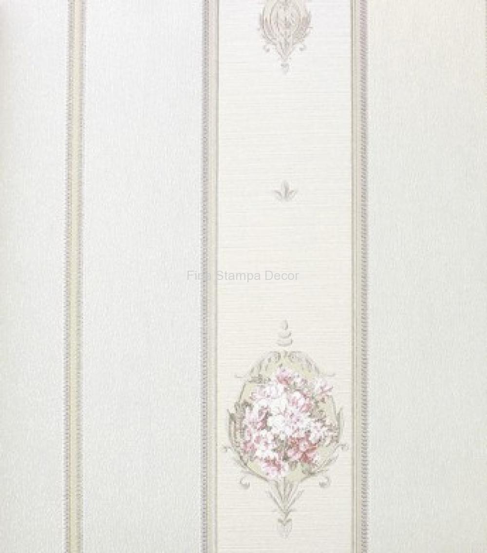 papel de parede listras e florais