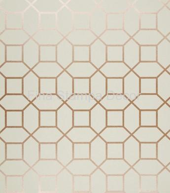 papel de parede geométrico rose