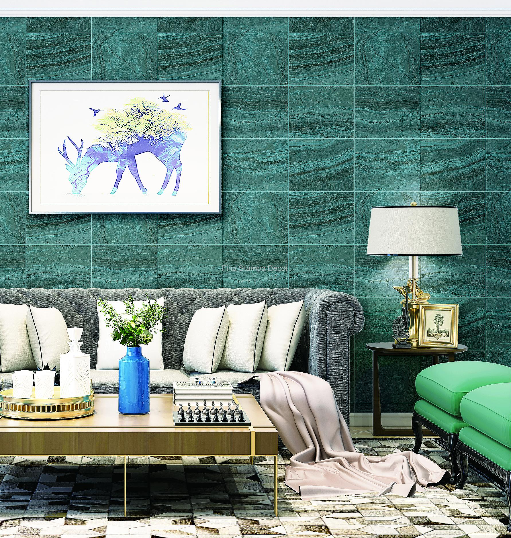 Papel de Parede Jade Marmorizado - Imagem 2