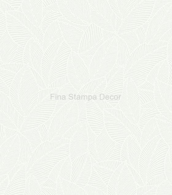 papel de parede folhas off white