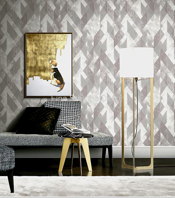 Papel de Parede Cinza Geométrico - Imagem 2