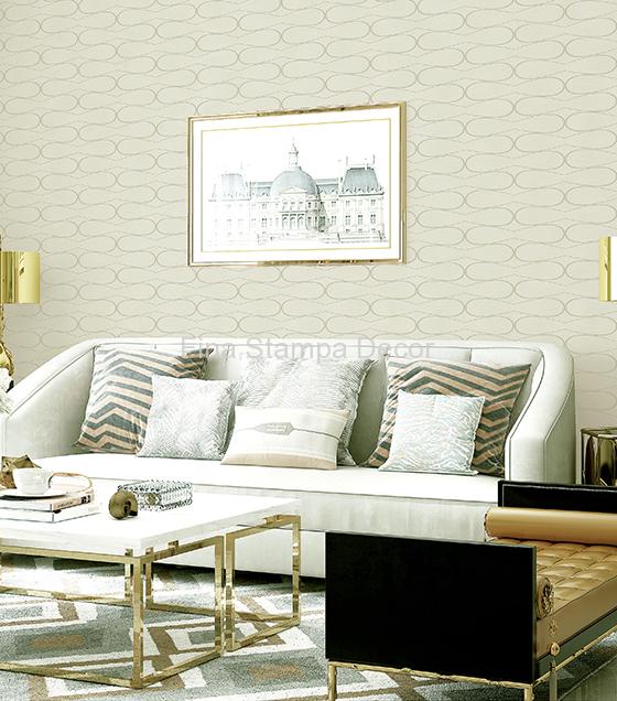 Papel de Parede Geométrico Bege - Imagem 2